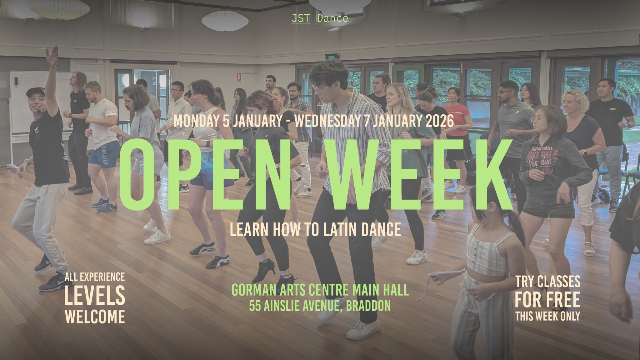 JST Dance: 2026 Open Week - free Latin dance classes! ππ½πΊπΎ
