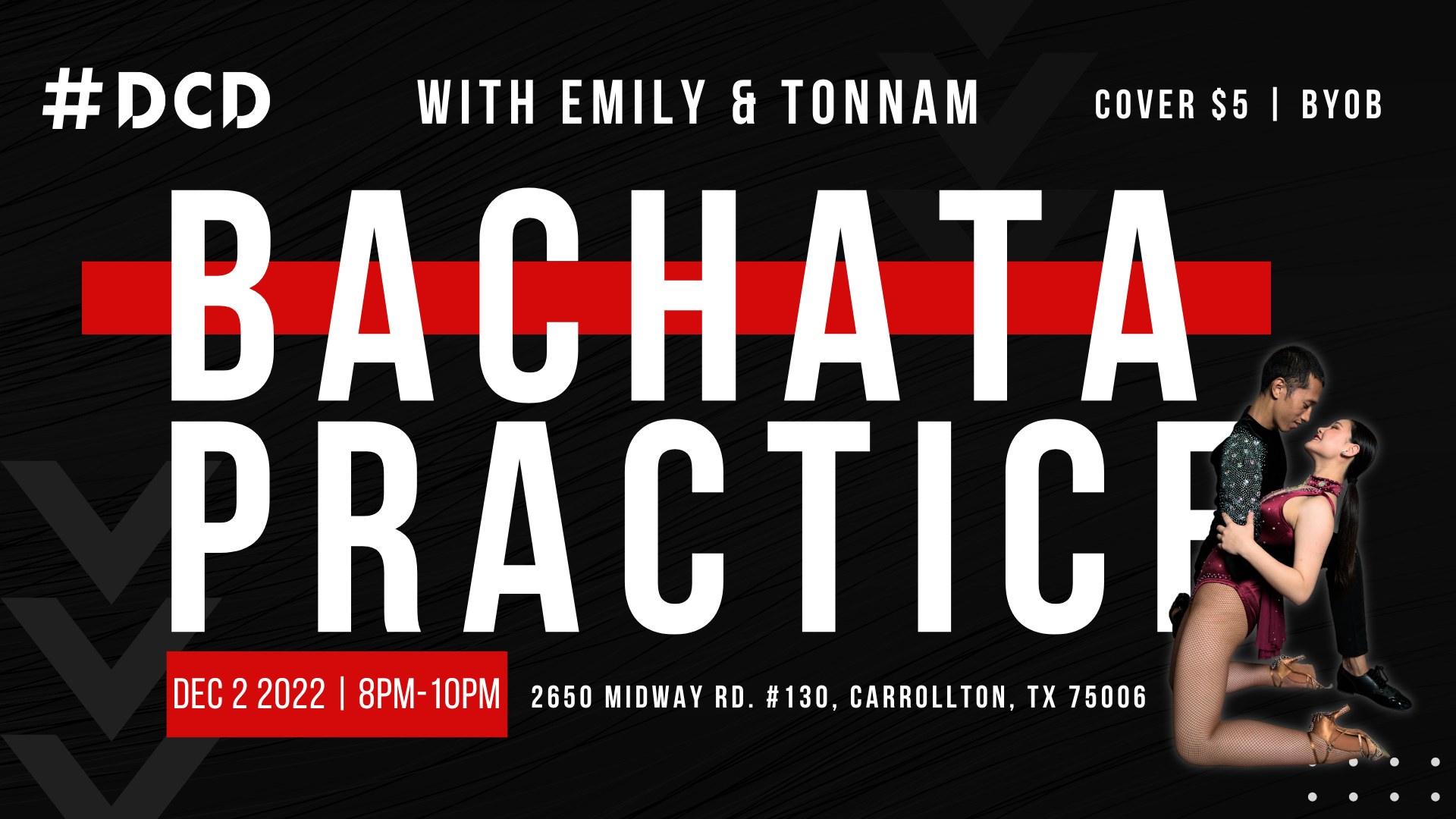 Bachata Practice With Emily And Tonnam