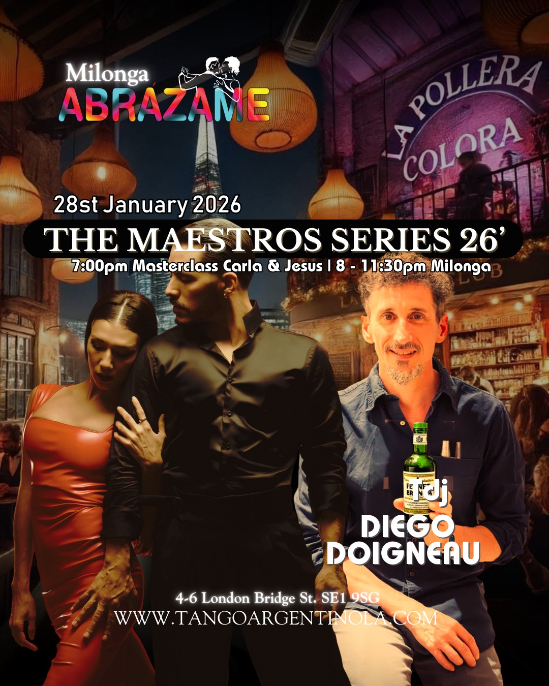 Abrázame Milonga Argentine Tango Class & Milonga London Bridge