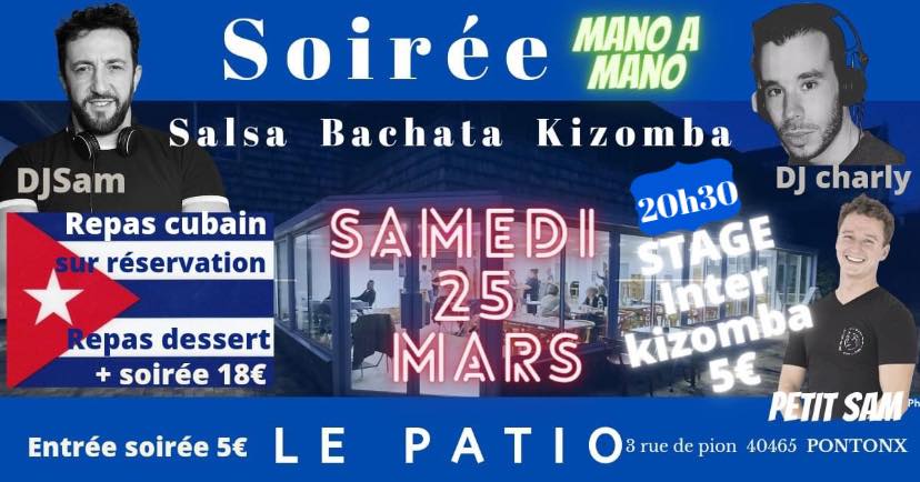 Soirée Salsa Bachata Kizomba +stage +repas SBK