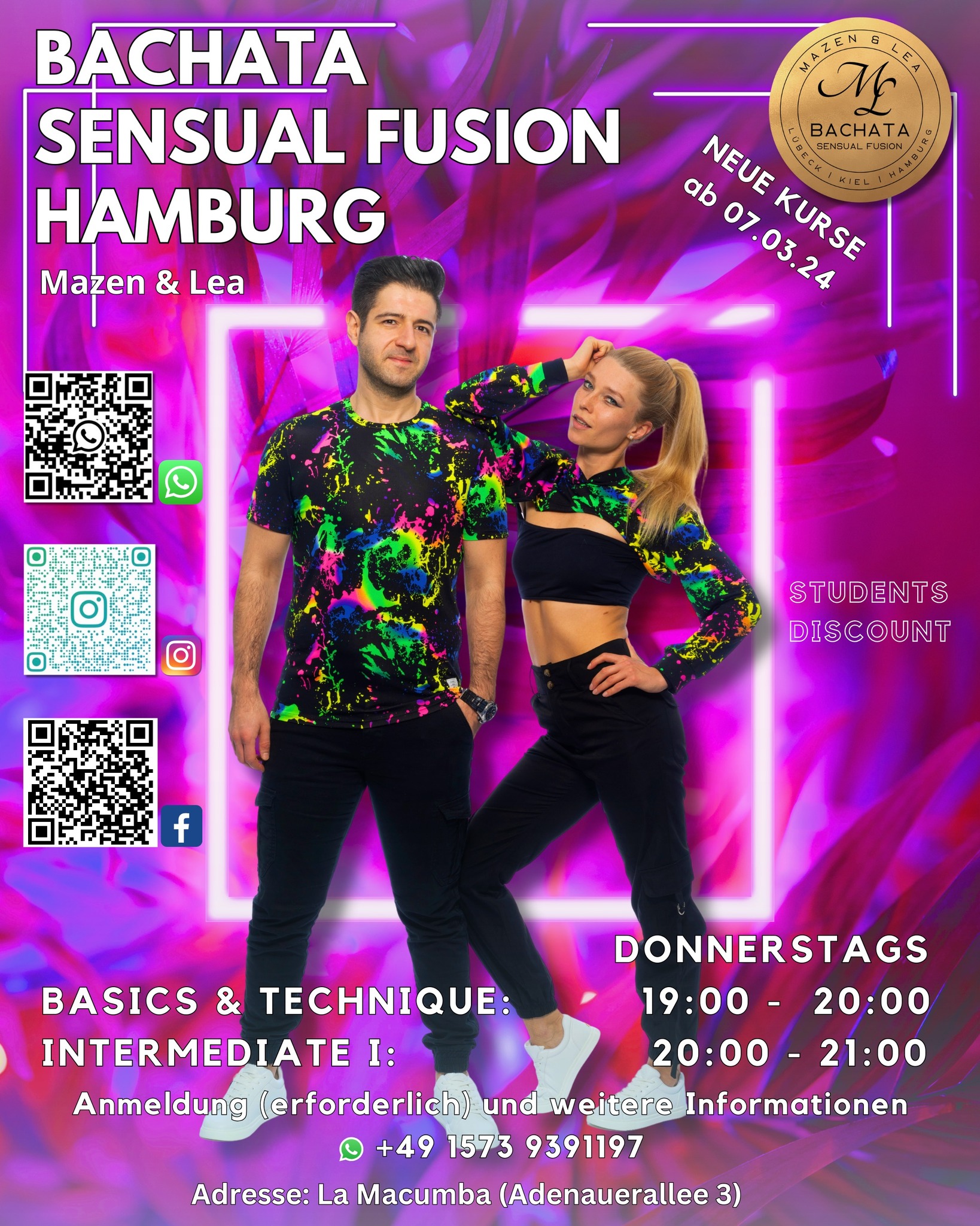 Bachata Sensual Fusion Classes in Hamburg by Mazen & Lea