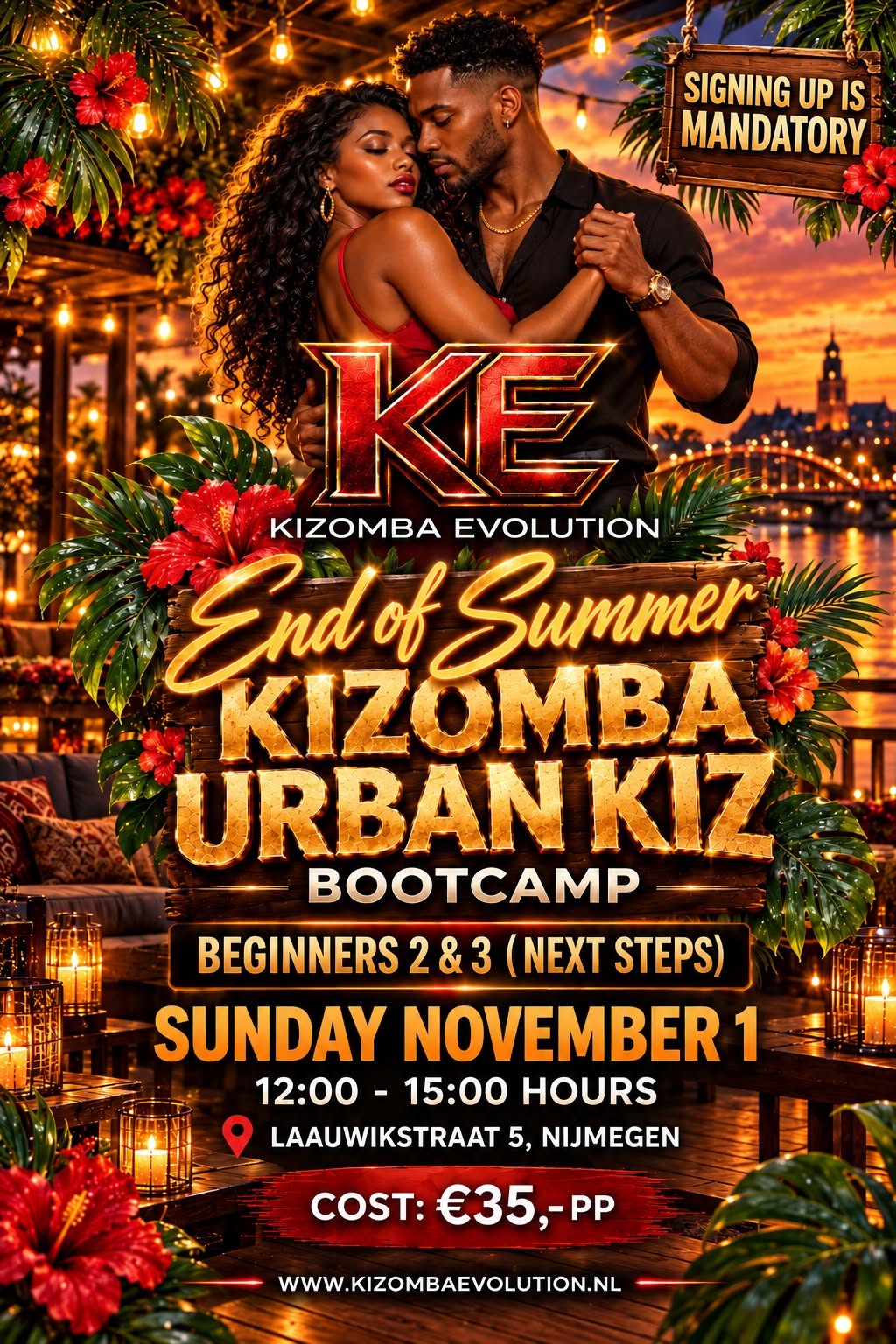 KIZOMBA URBAN KIZ BEGINNERS 2 & 3 (NEXT STEPS) LEVEL BOOTCAMP NIJMEGEN