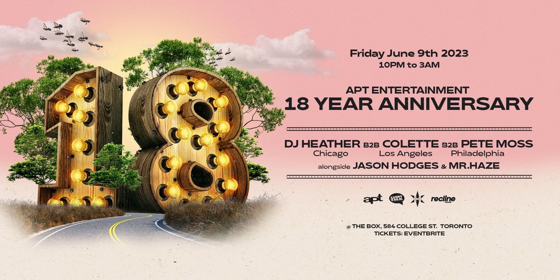 APT18! DJ HEATHER, COLETTE, PETE MOSS, JASON HODGES, MR.HAZE