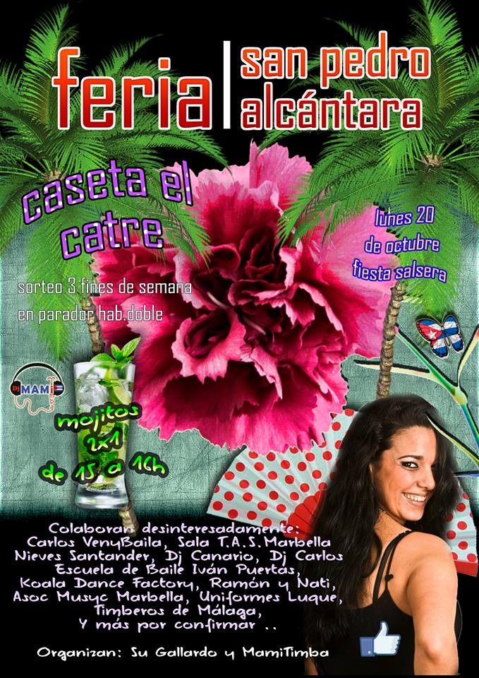 Feria de San Pedro-Fiesta Salsera Lunes 20 octubre Caseta El Catre.