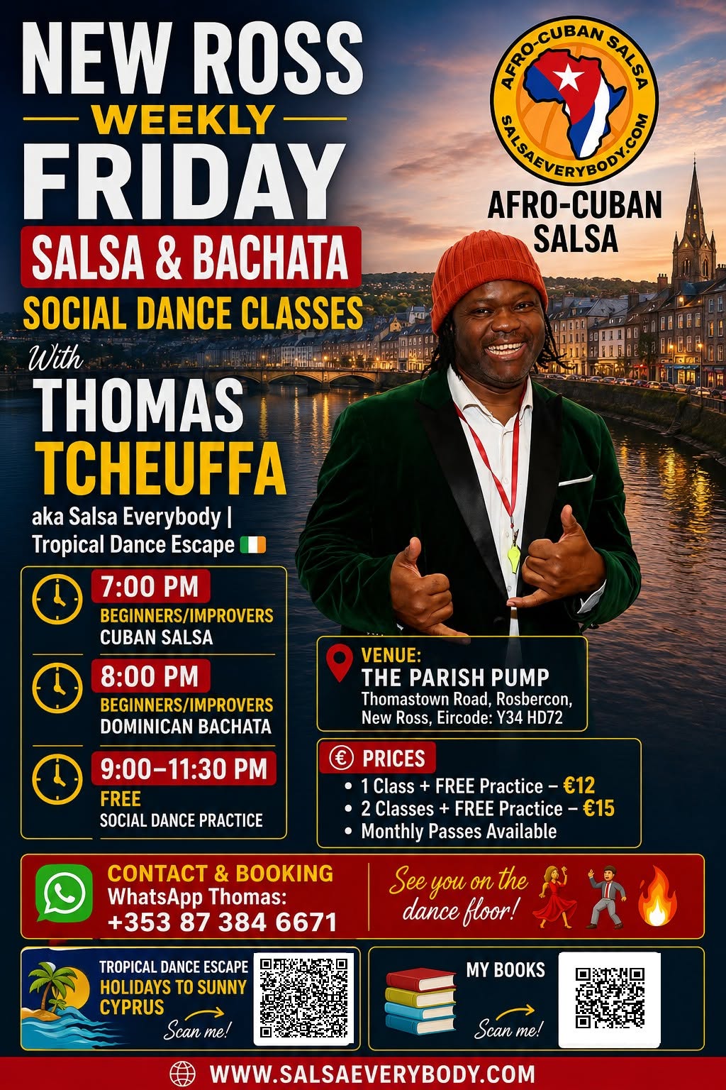NEW ROSS - #SALSA #BACHATA WEEKLY SOCIAL DANCE #CLASSES ON FRIDAY