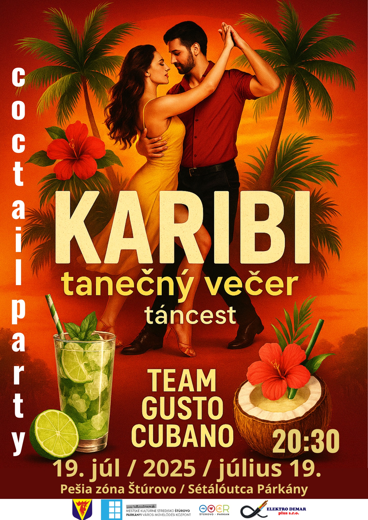 KARIBSKÝ TANEČNÝ VEČER s kokteilovým pártym KARIBI TÁNCEST koktélpartyval