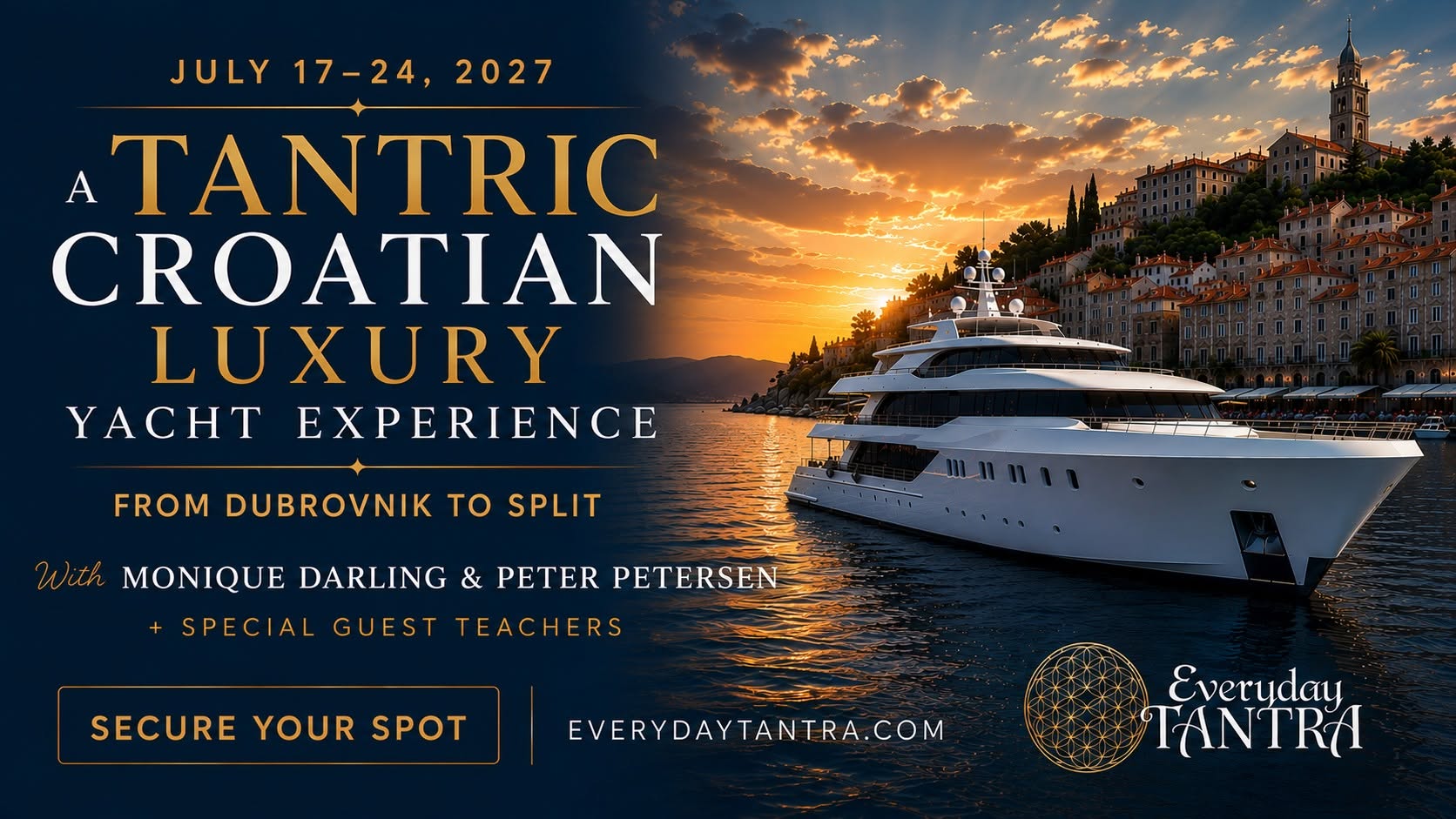 Croatia Yacht Retreat with Monique, & Peter for July 2027