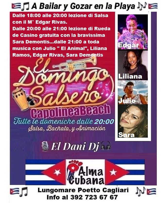 El Domingo Salsero del Capolinea Beach Latin Club Domenica 19
