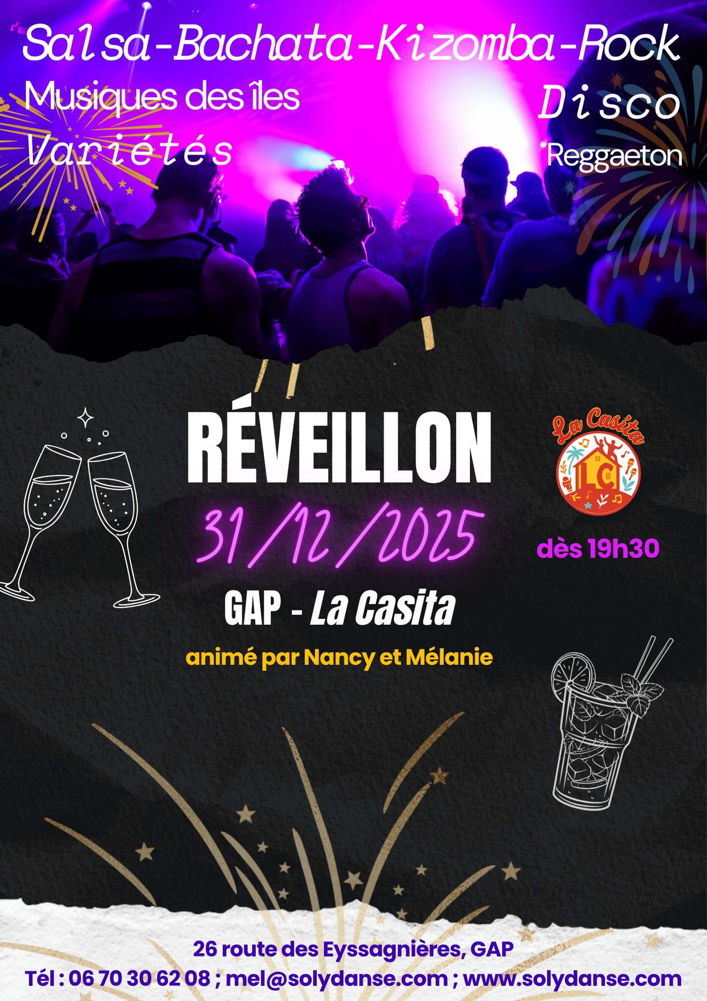 Réveillon du 31 12 à Gap - La CASITA