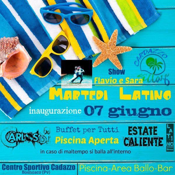 Inaugurazione Martedi Latino Cardazzo Spettacolo di Flavio e Sara Si balla anche se piove