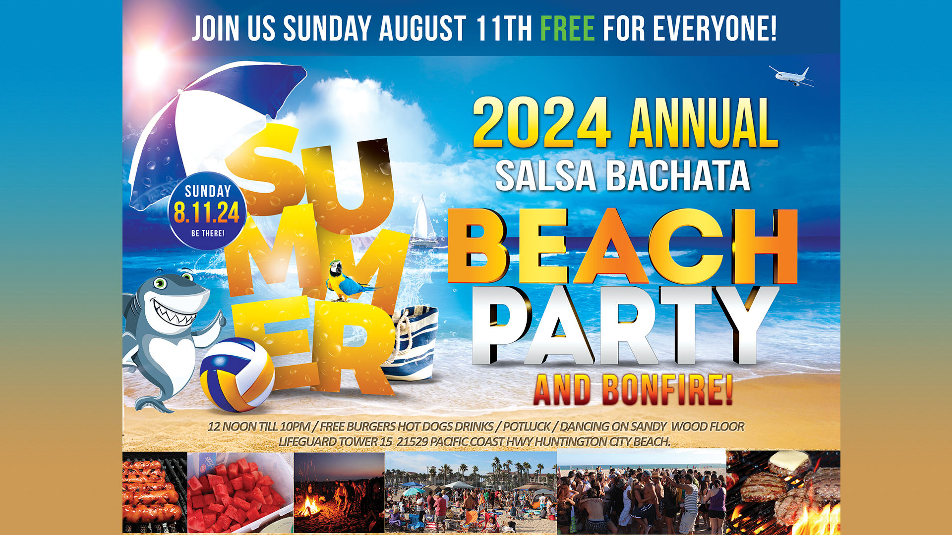 MEGA BEACH PARTY SALSA BACHATA BY SALSAINLONGBGEACH