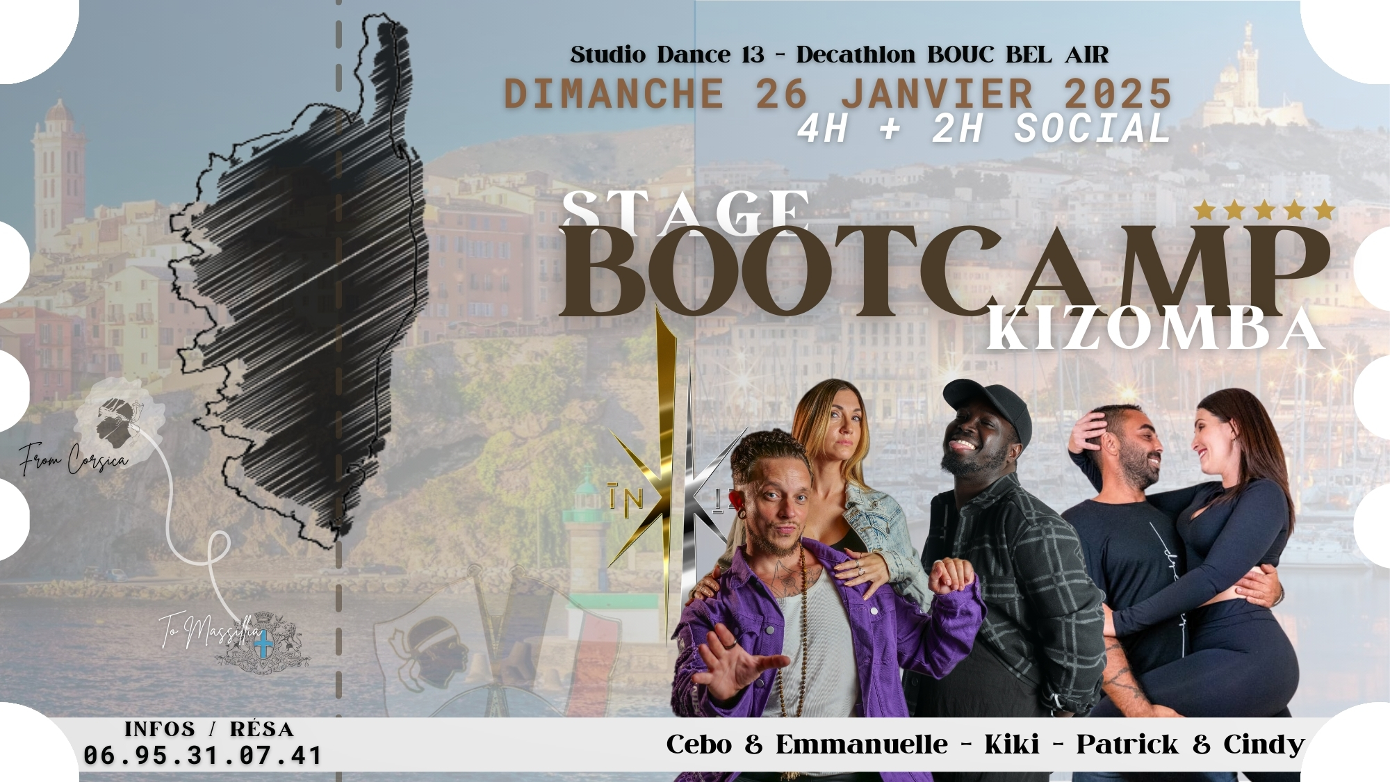 Stage Kizomba la Corse à Marseille - BOOTCAMP inédit by INKIZ