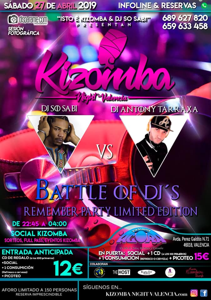 Kizomba Night Valencia Battle of Dj’s