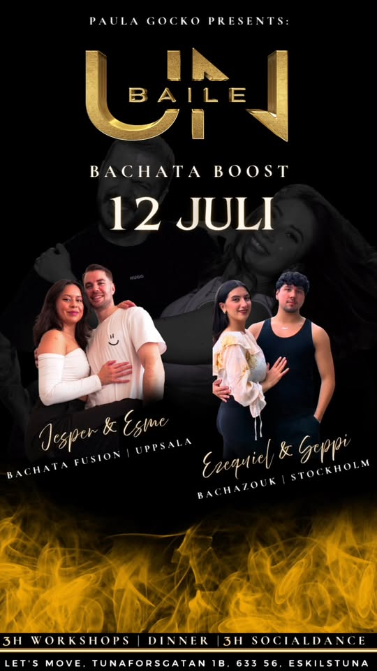 UN BAILE - BACHATA BOOST - lördag 12 juli