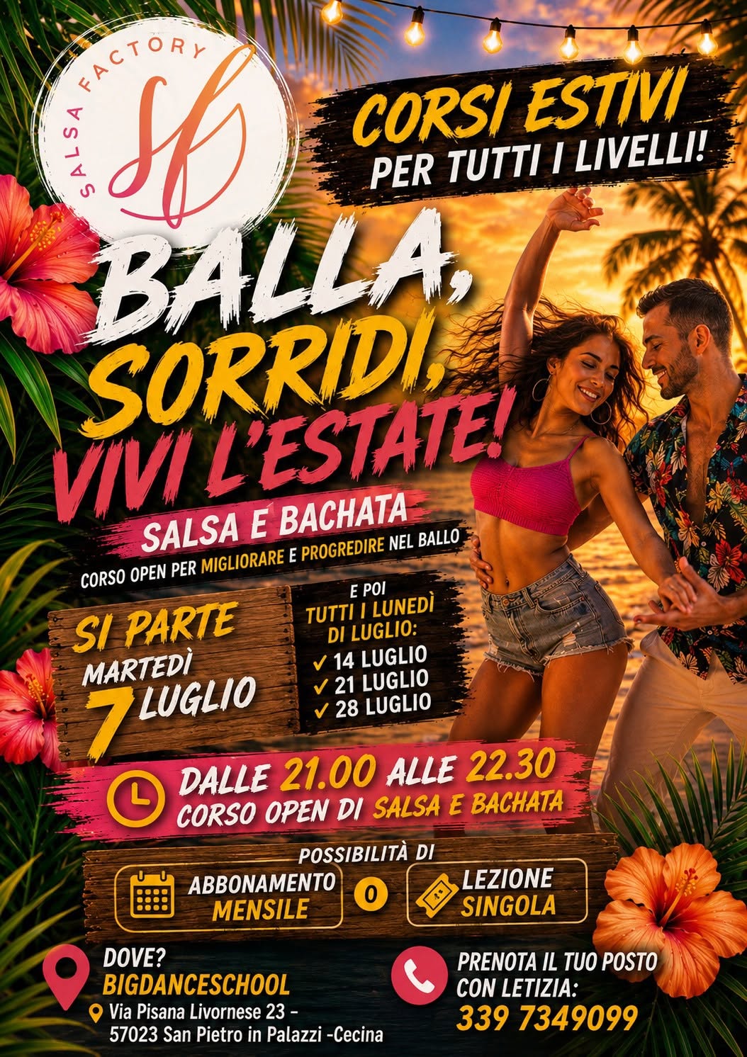 🌴 CORSI ESTIVI SALSAFACTORY 😎