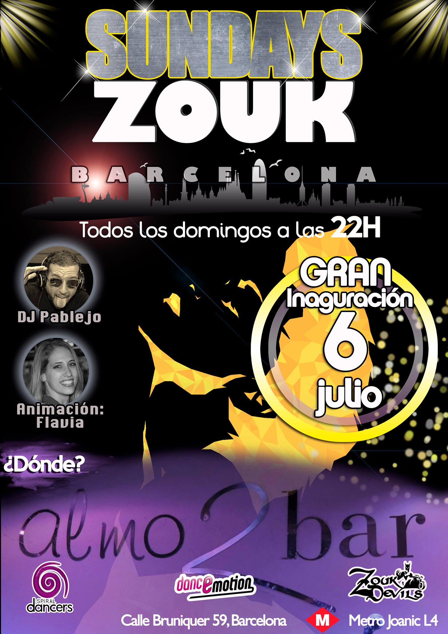 ¡FIESTA DE ZOUK BRASILEÑO TODOS LOS DOMINGOS!