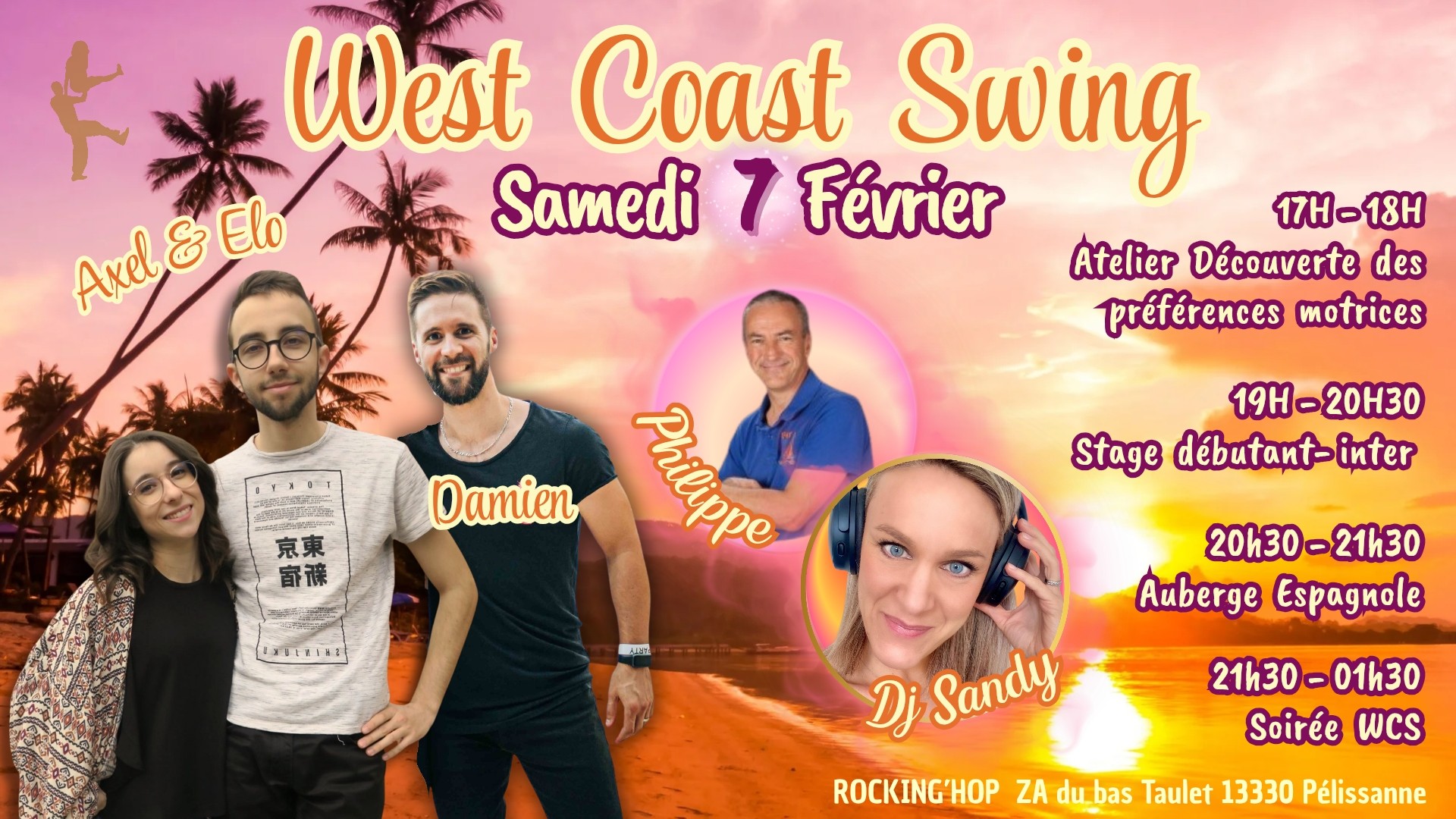 Stages + Soirée West Coast Swing samedi 7 février