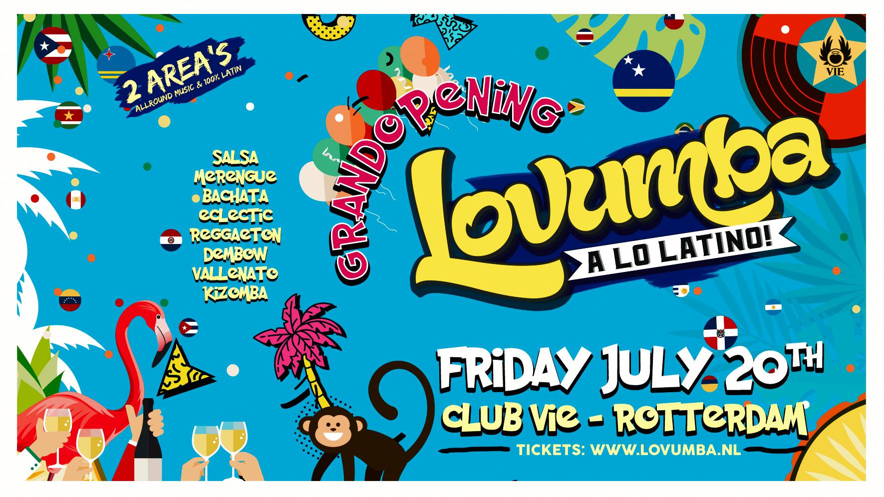 Lovumba 'Grand Opening' Rotterdam Friday July 20th Club Vie