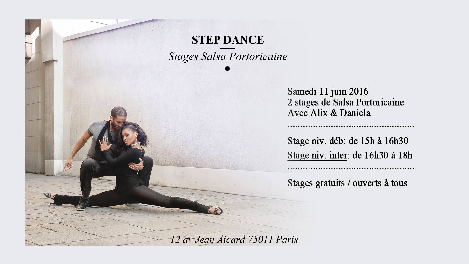 Stage salsa portoricaine avec Alix & Daniella