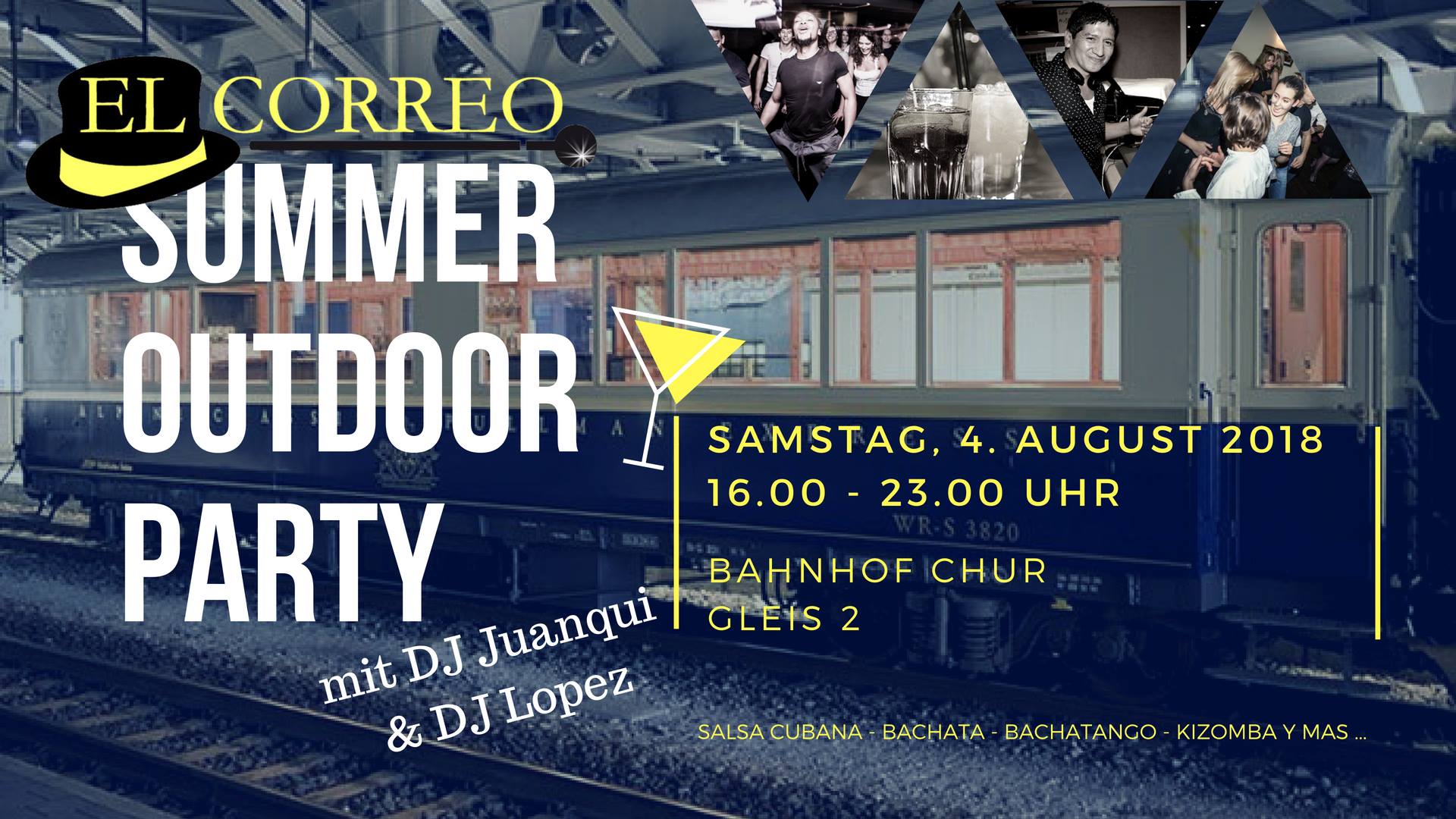 El Correo Outdoor-Party am Bahnhof Chur