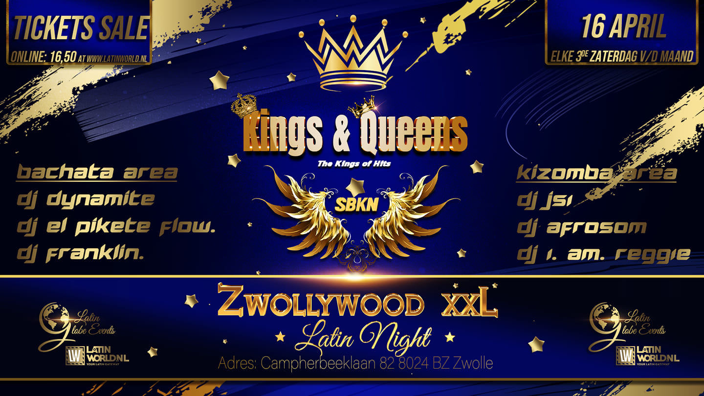 Kings & Queens Latin Edition. Met gratis Warm + Koud Buffet