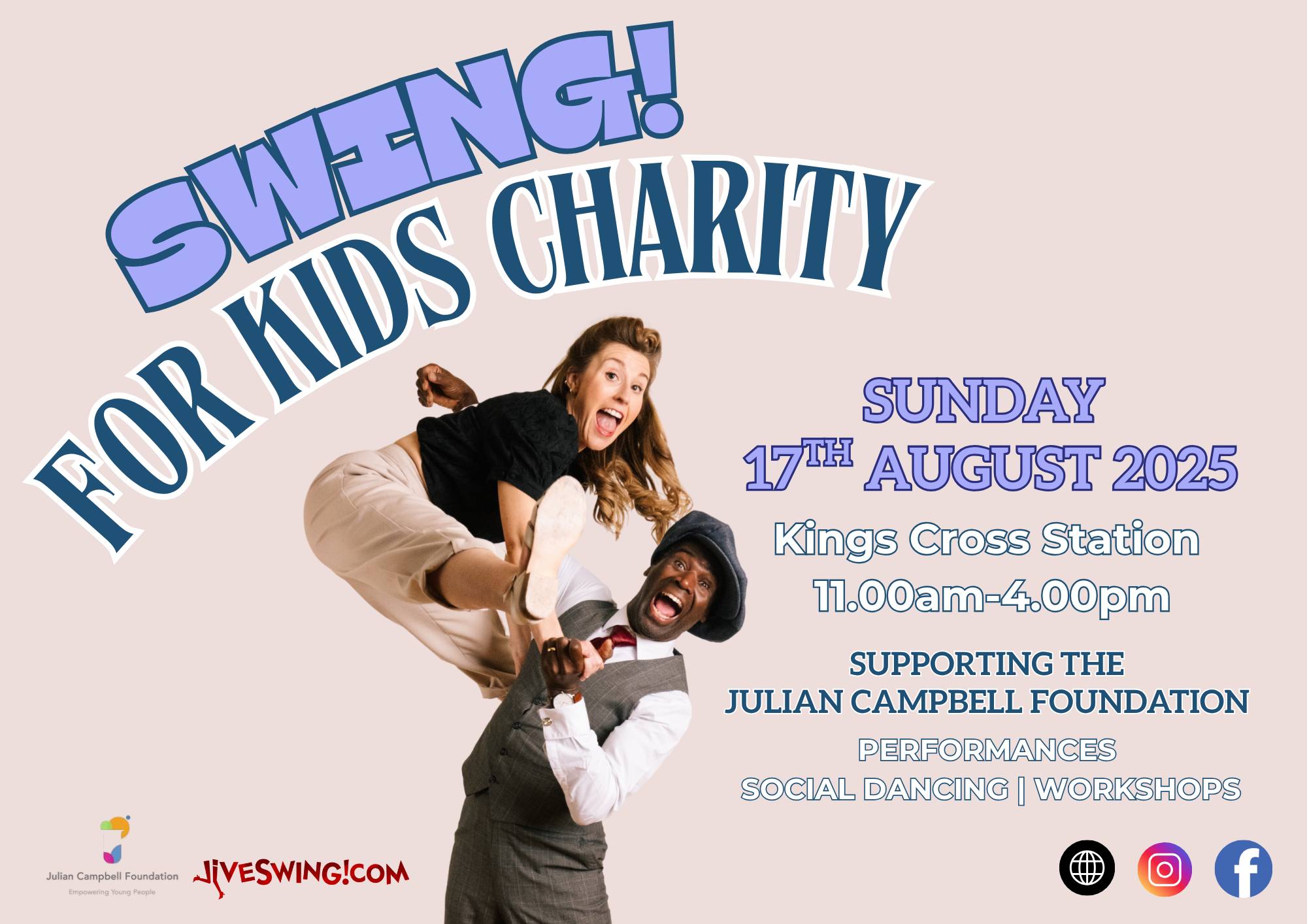 Swing For Kids Charity - Kings Cross Station