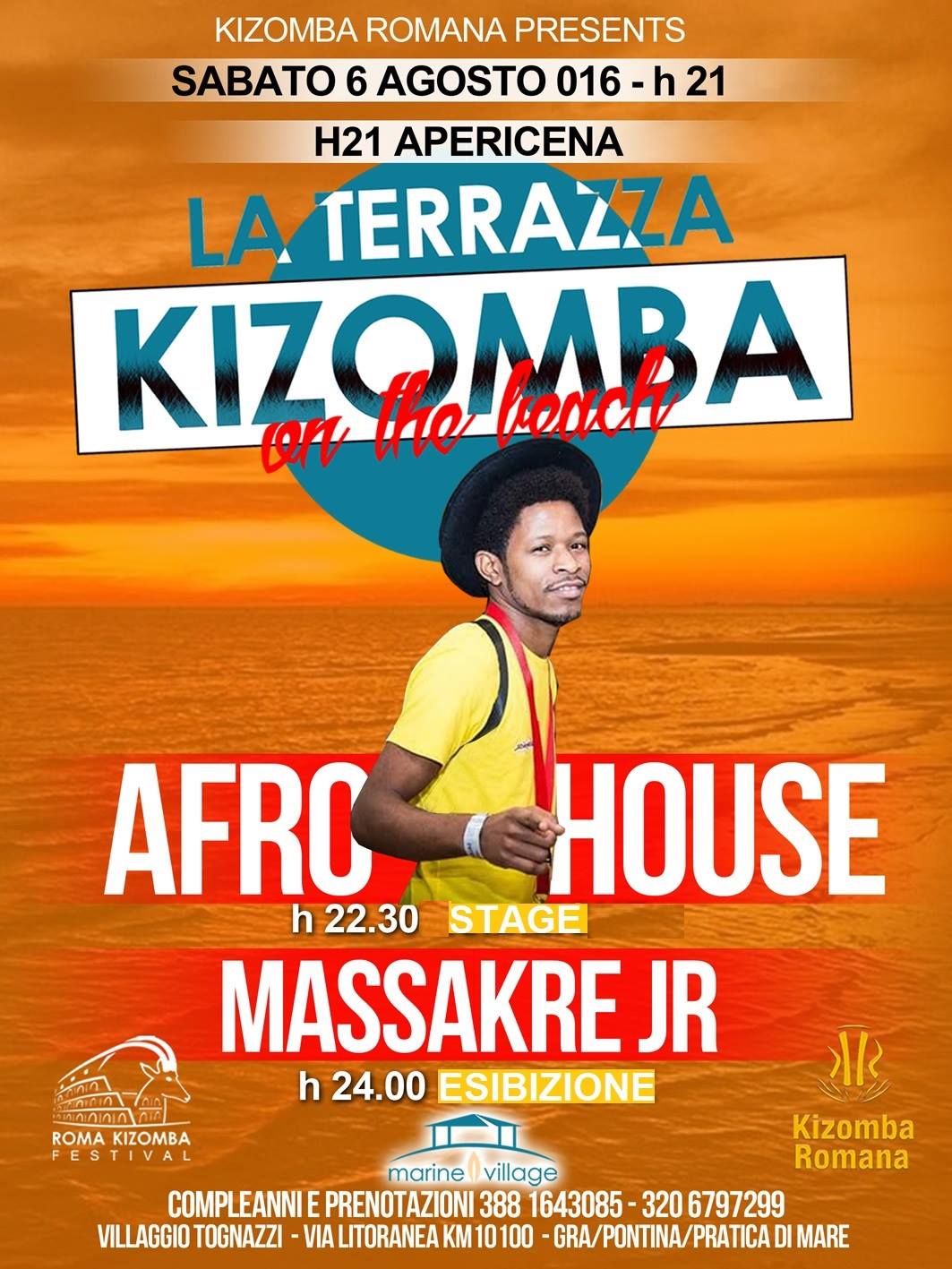 Kizomba on the Beach - La Terrazza Sabato 6 Agosto 2016