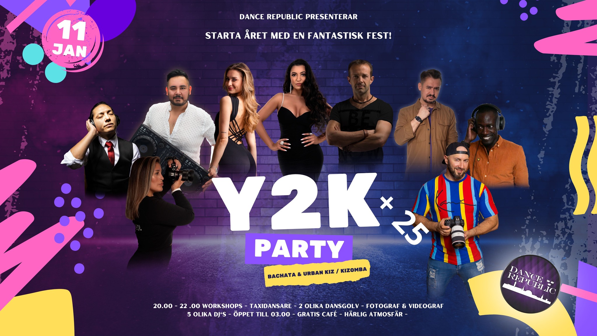 Dance Republic Y2K Party! Lördag 11 Januari