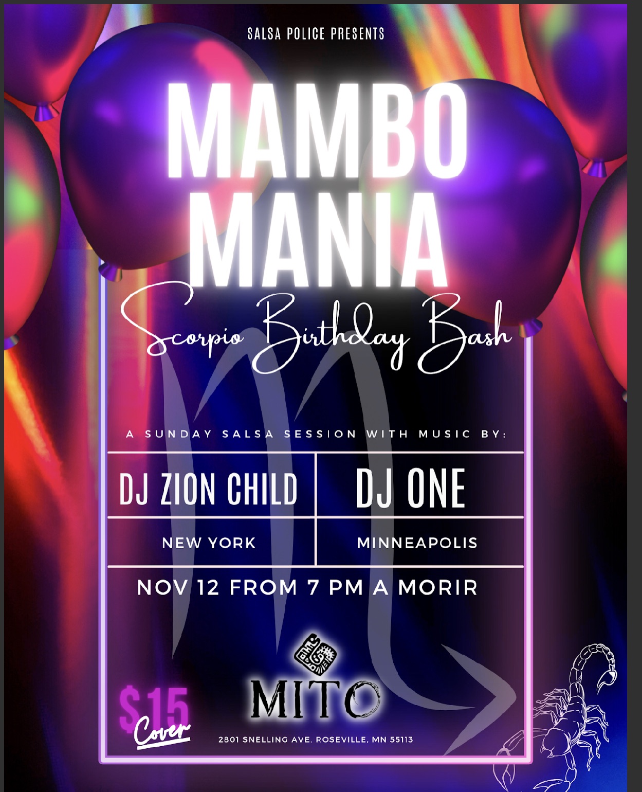 “Mambo Mania” Salsa sessions