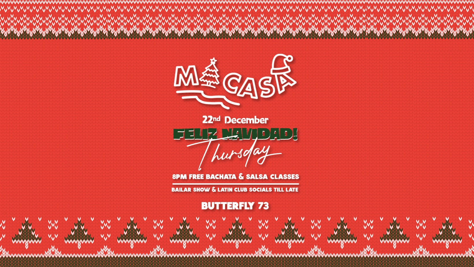 Feliz Navidad - Party with Bailar at Mi Casa Latin Club!