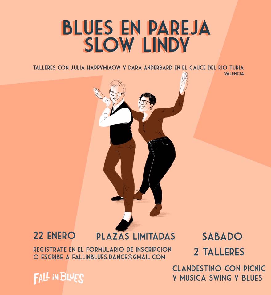 (Valencia 22 enero) Intensivos de Slow Lindy y Blues en pareja con Julia y Dara