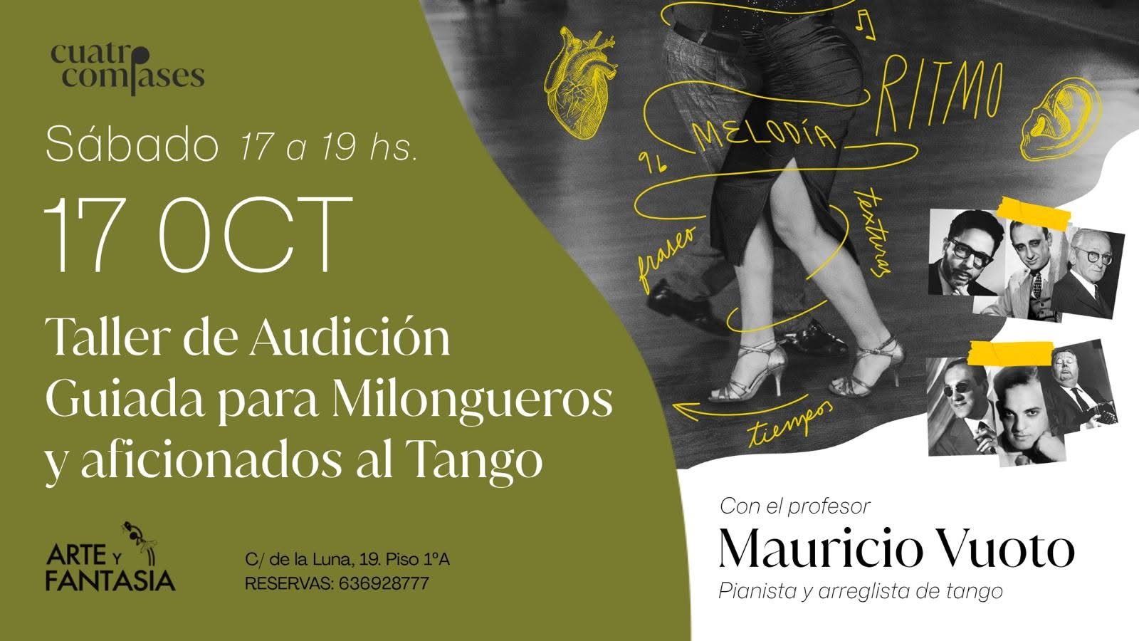 Taller de audición guiada para Milongueros y aficionados al tango