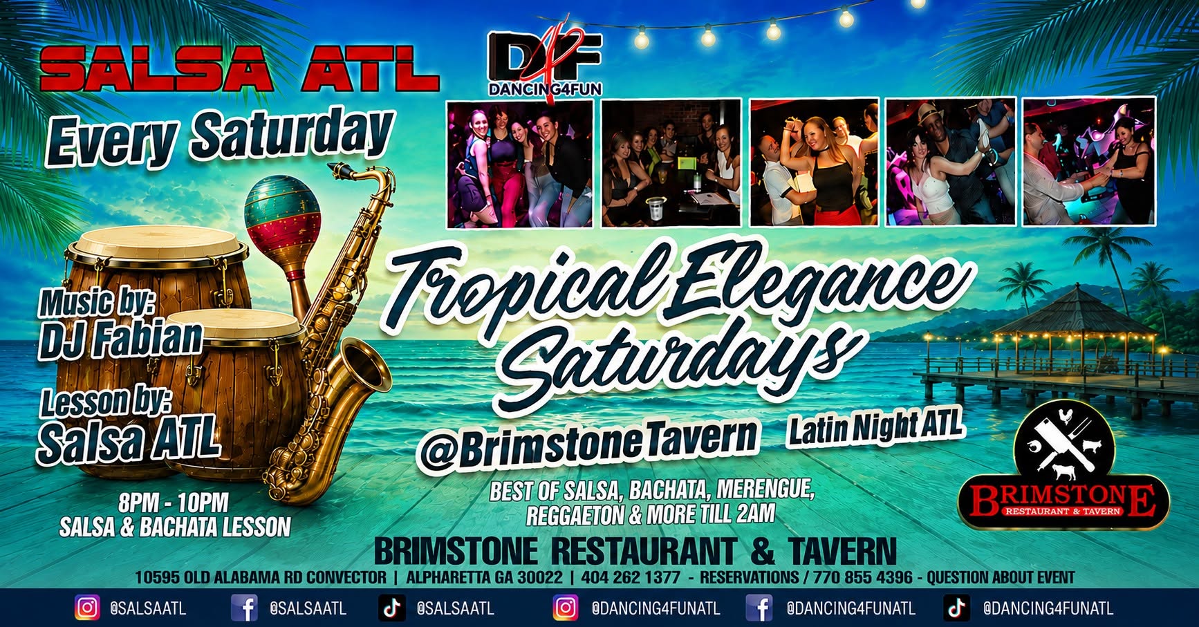 Saturday Tropical Elegance Latin Night @ Brimstone Tavern