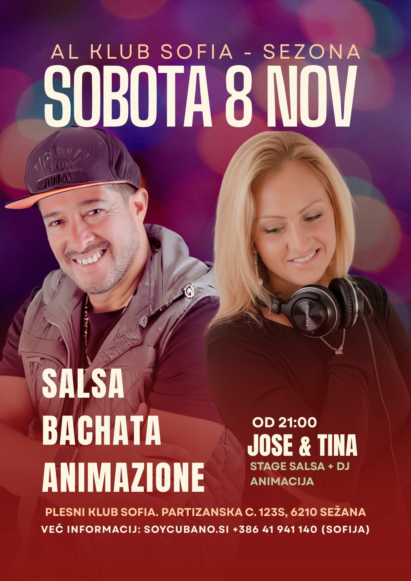 Salsa & Bachata Night Club Sofia Sežana (Sobota, 8. november)