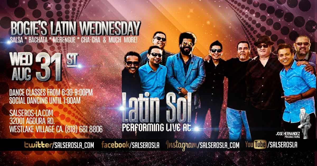 Latin Sol performing live at Bogies Latin Wenedsay