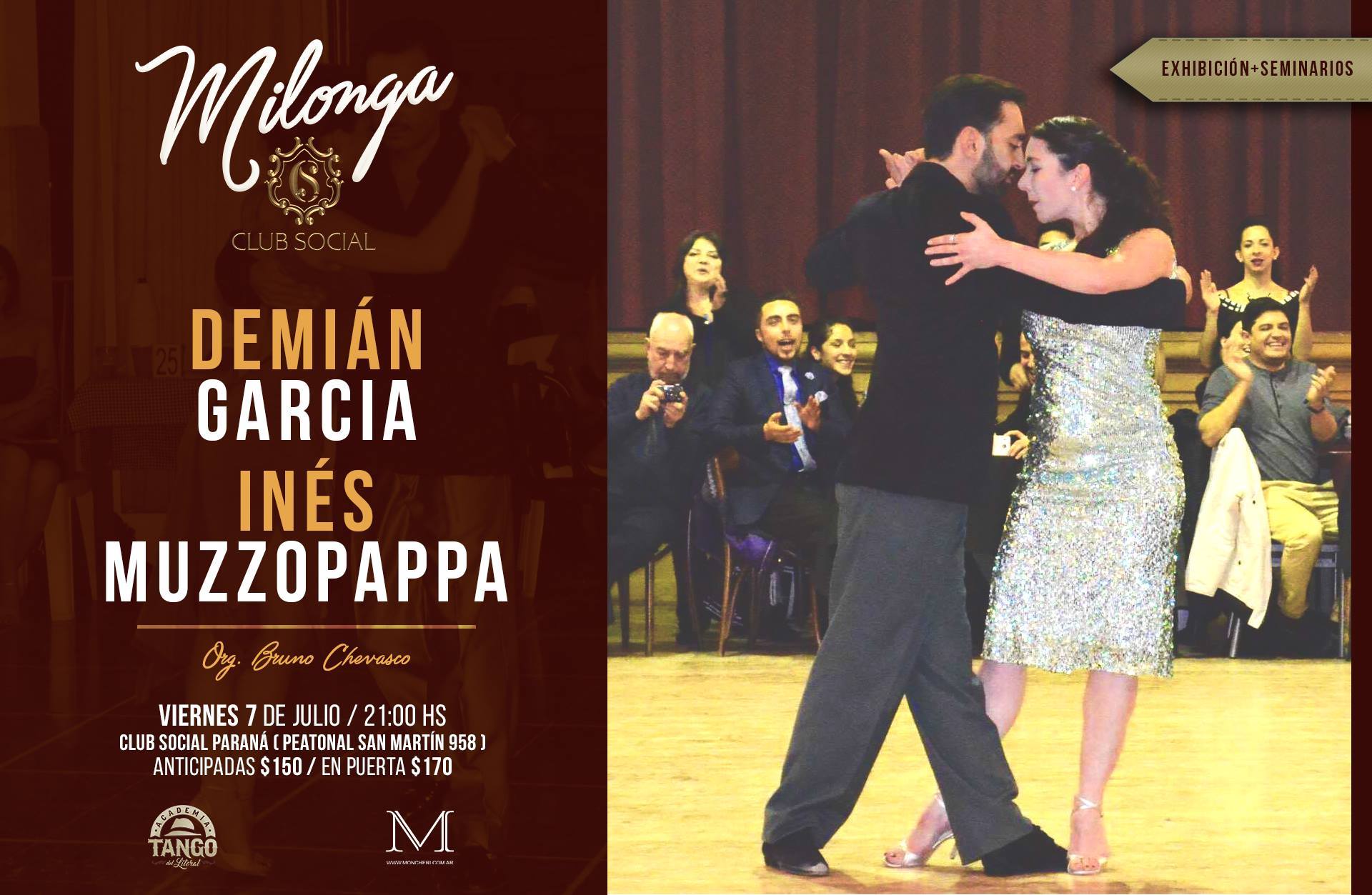 Milonga y Seminarios con Demián García e Inés Muzzopappa! Paraná