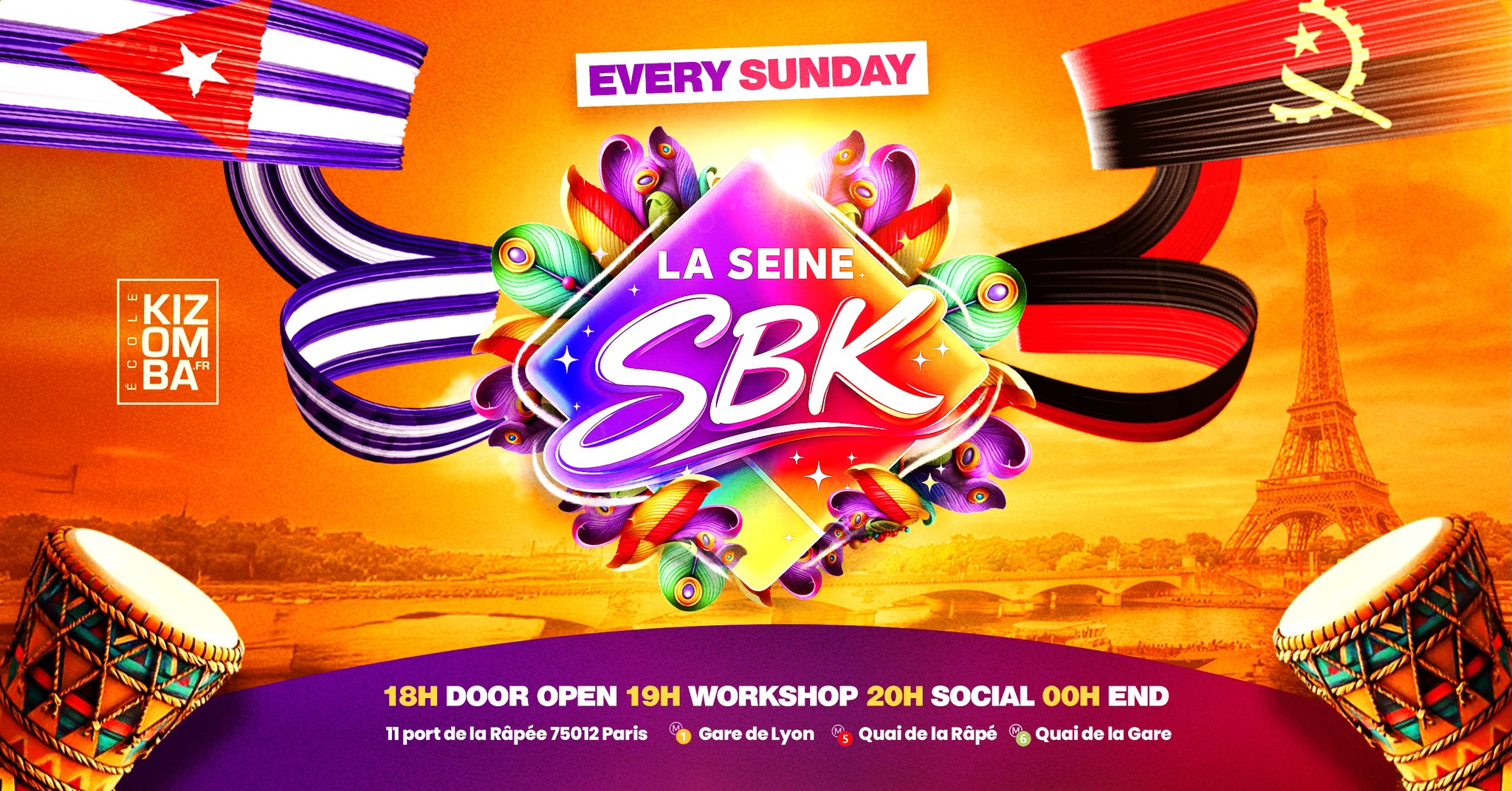 LA SEINE SBK (Entrée Gratuite) Salsa, Bachata & Kizomba !!!
