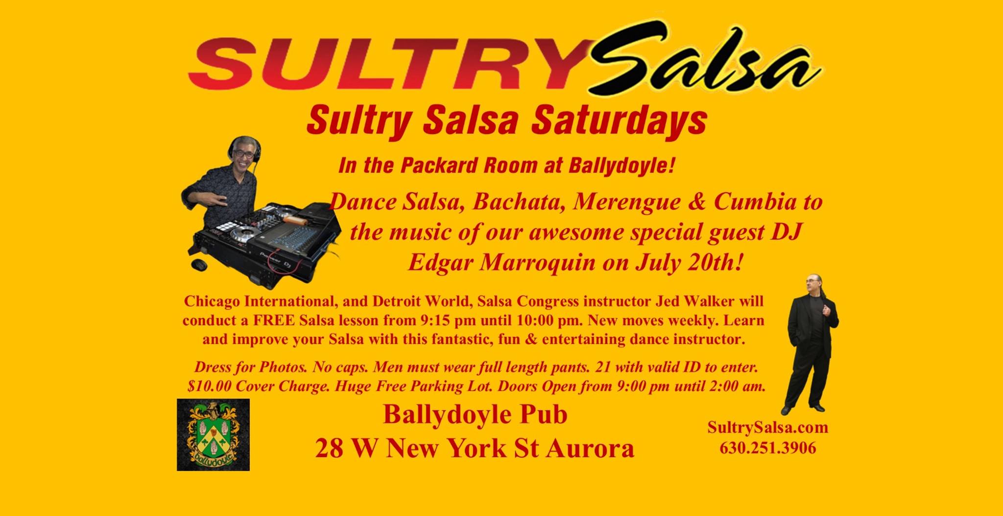 Sultry Salsa Saturdays with El Barón, Jed Walker at Ballydoyle Pub