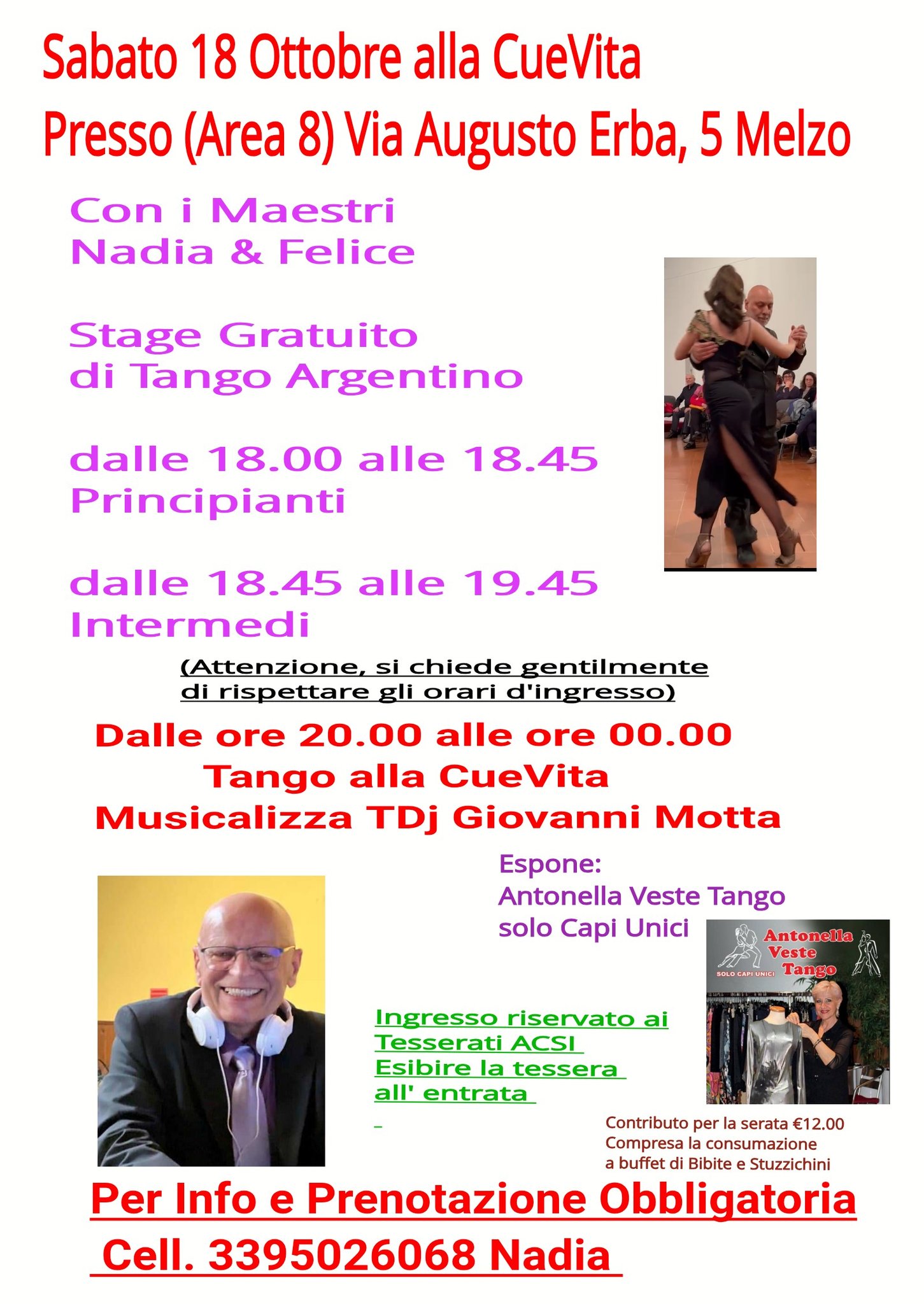 Tango alla CueVita