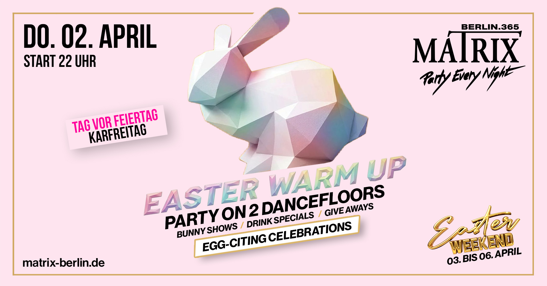 Matrix Club Berlin 🐰 EASTER WARM-UP 🐰 02.04.2026