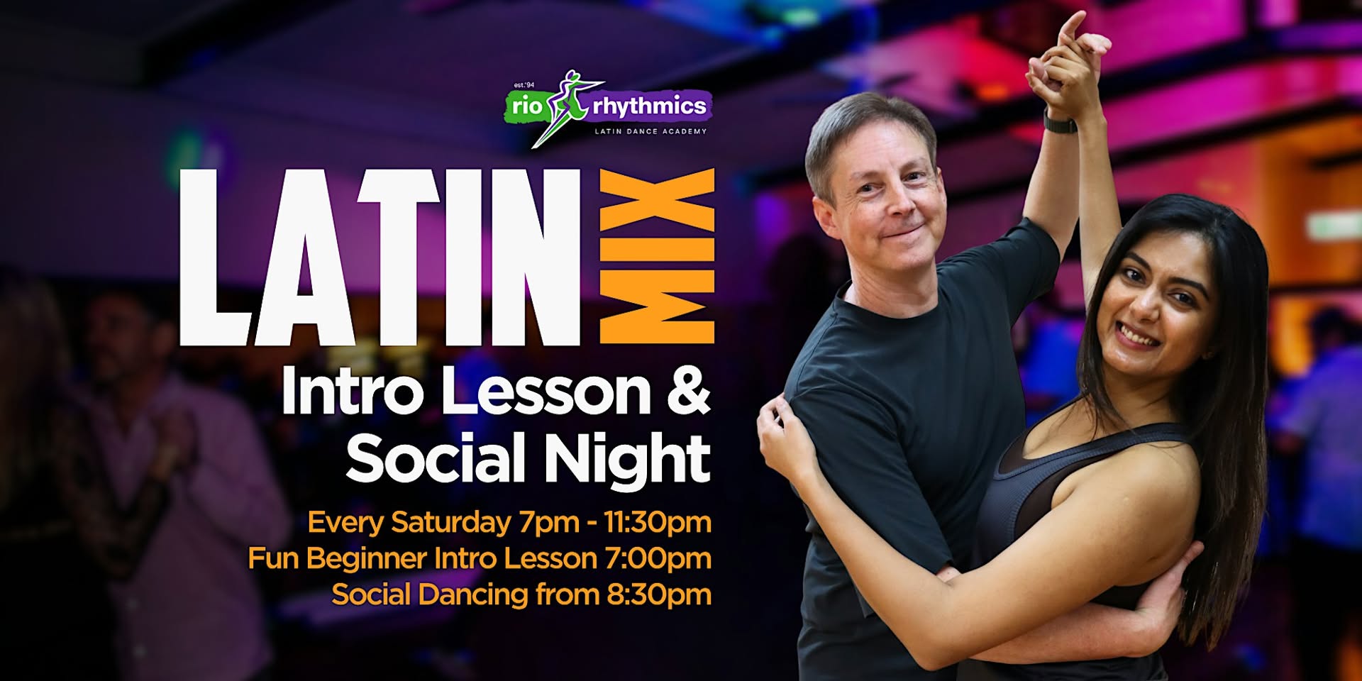 Saturday Latin Mix Night Social Intro Lesson @ 7pm