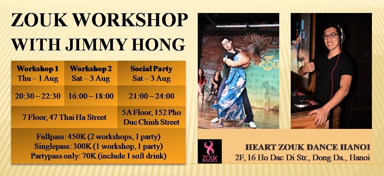 ZOUK WORKSHOP WITH JIMMY HONG FROM AUSTRALIA