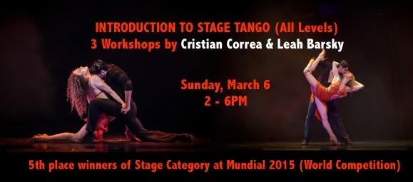Introduction To Stage Tango - Special Workshops by Cristian & Leah