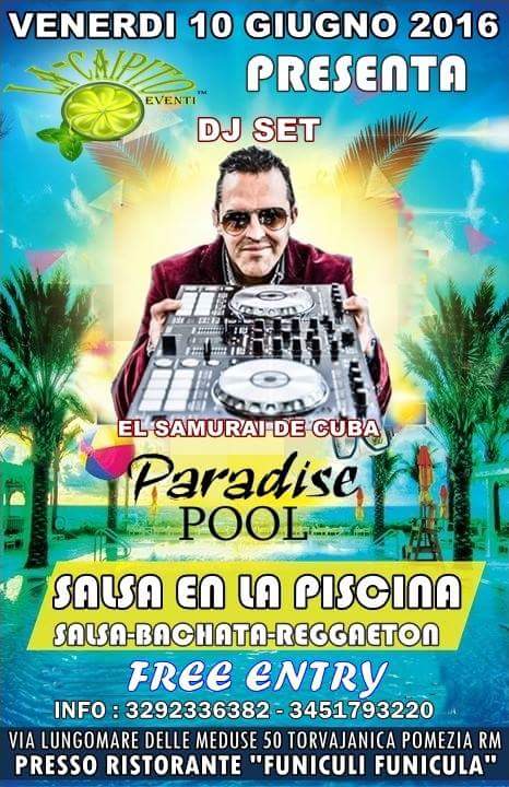 Al Paradise pool VENERDI SALSERO