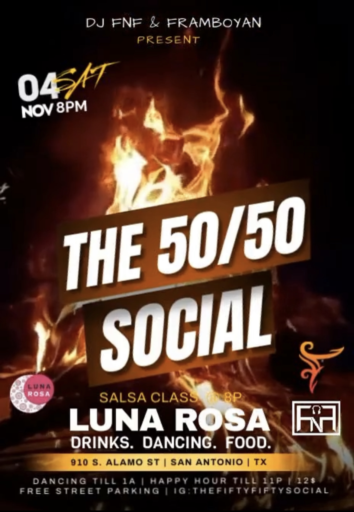 The 50 50 @ Luna Rosa Southtown!