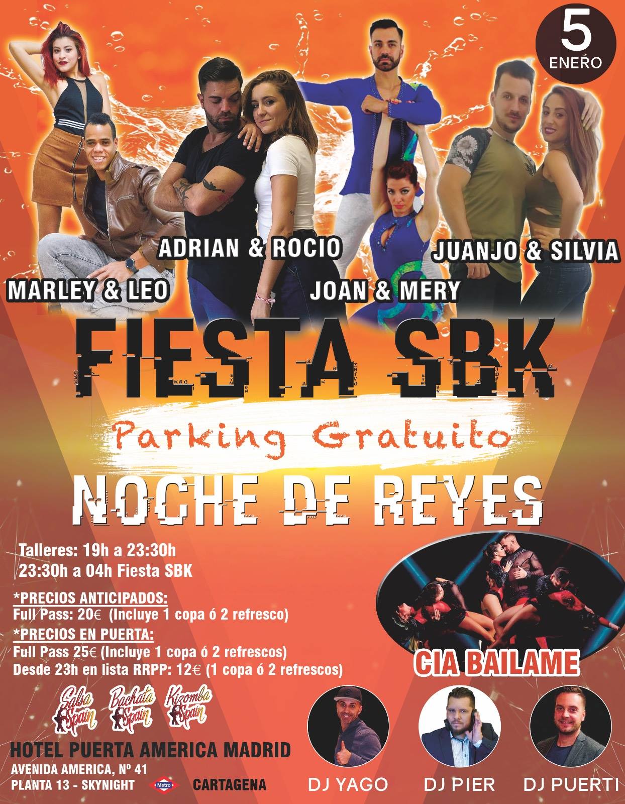Noche de Reyes SBK - Sábado 5 de Enero - Hotel Puerta América