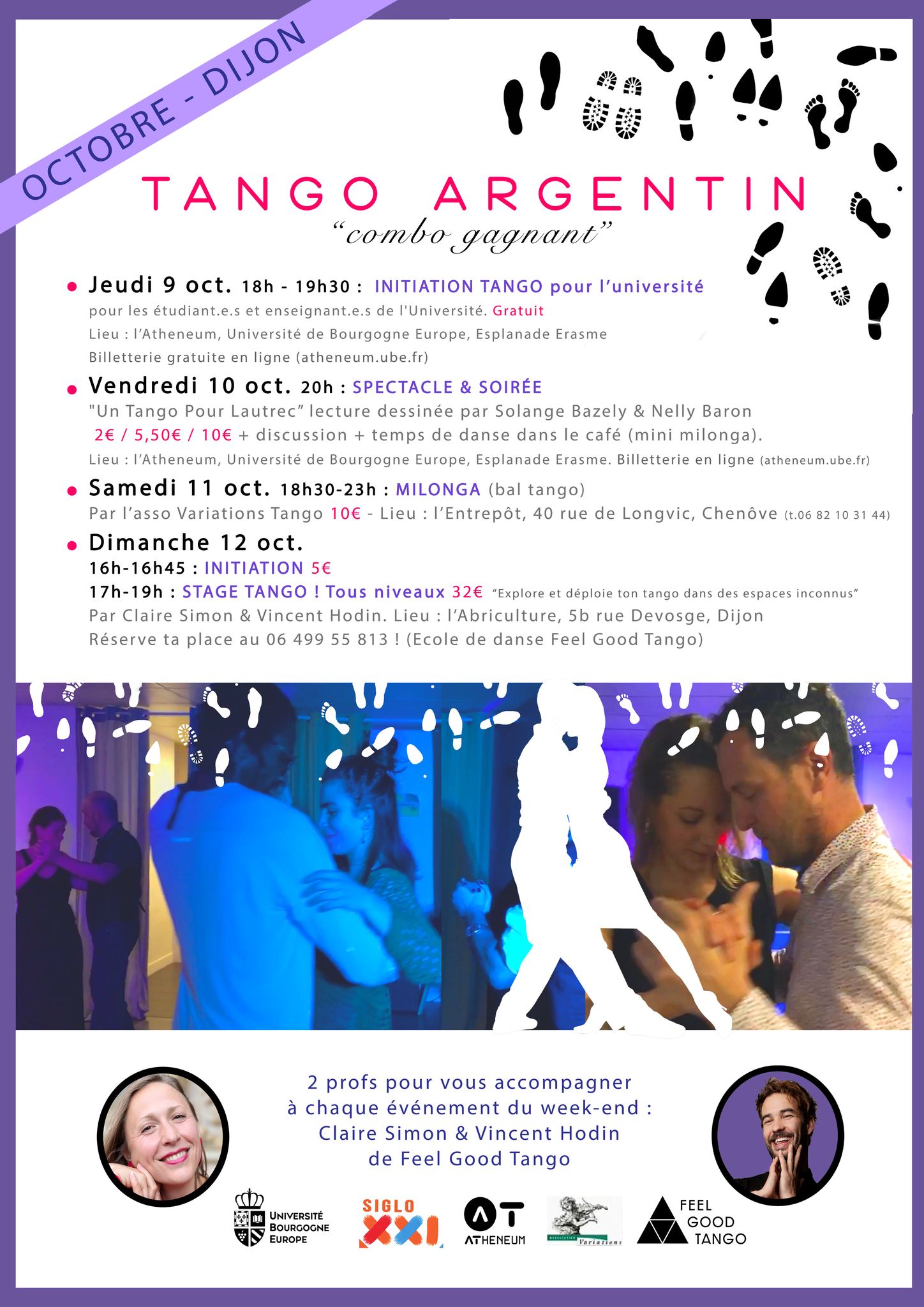 "Combo gagnant" de Tango argentin à Dijon en octobre