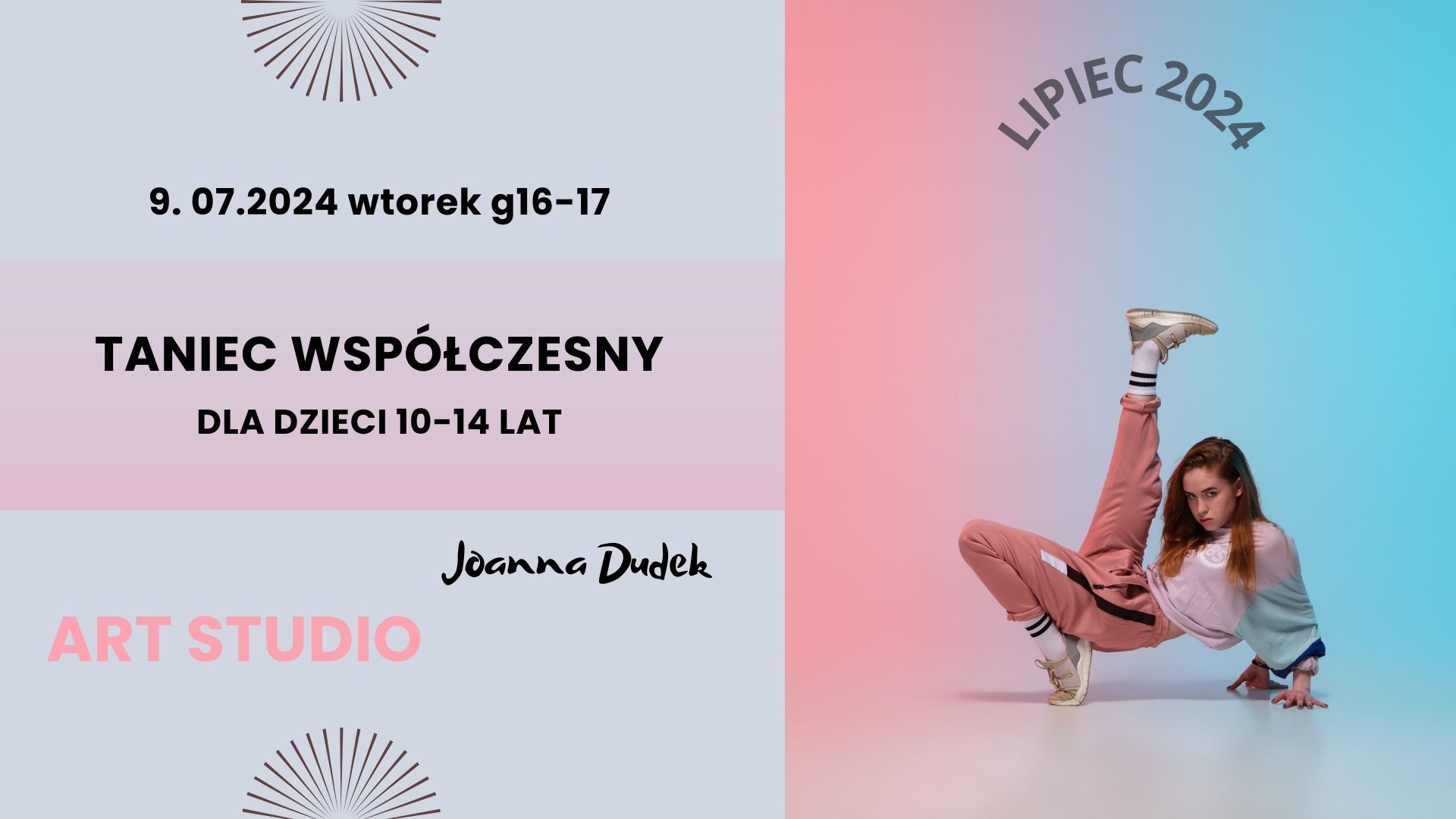 TANIEC WSPÓŁCZESNY dla dzieci w wieku 10-14 lat