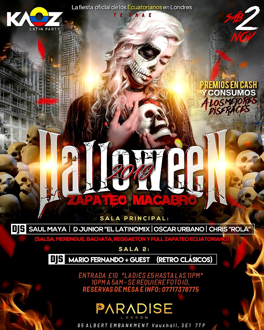 KAOZ- Halloween 2019 + Zapateo Macabro @Paradise London Club