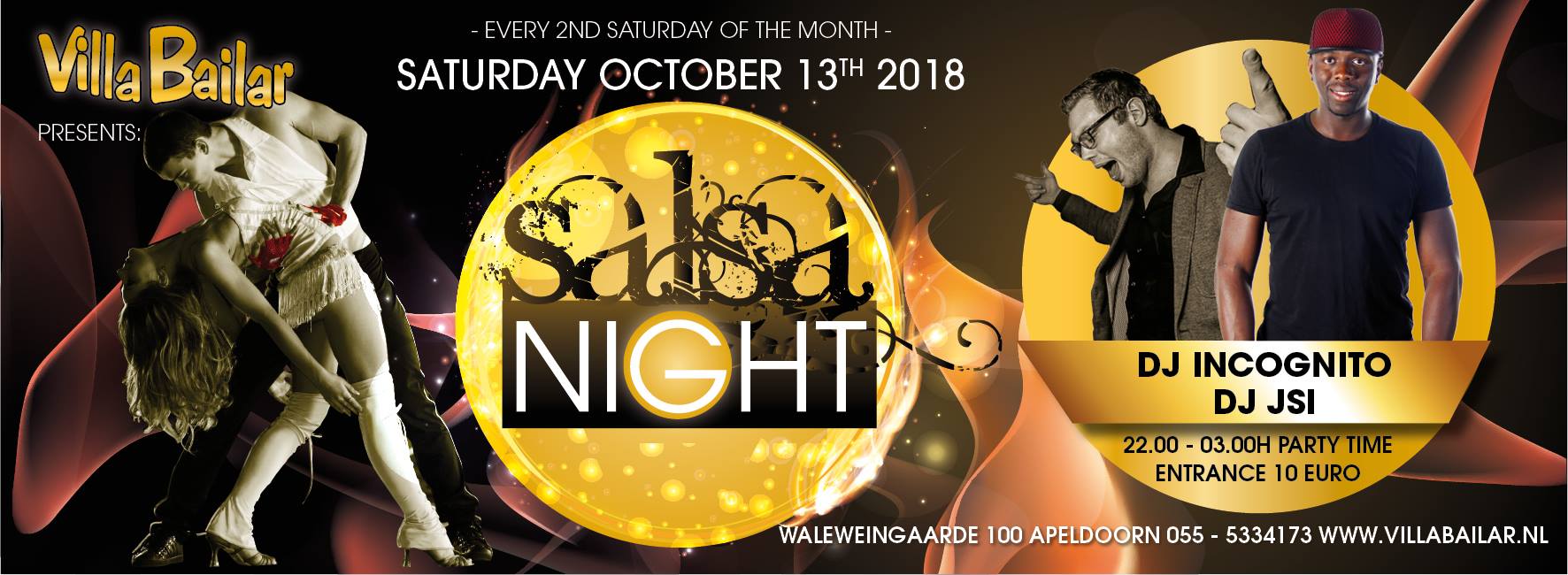 Salsa Night Apeldoorn! 2 areas salsa, bachata and kizomba!